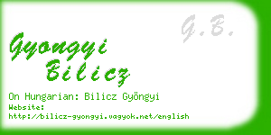 gyongyi bilicz business card