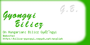 gyongyi bilicz business card